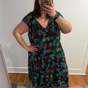 Anthropologie Eva Franco Glenna sequined midi dress 24X